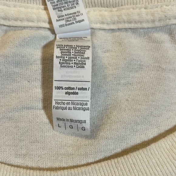 SOLD ✅American Apparel Men's Short Sleeve Light Yellow "FreeGoldWatch" T-Shirt L - Picture 4 of 6